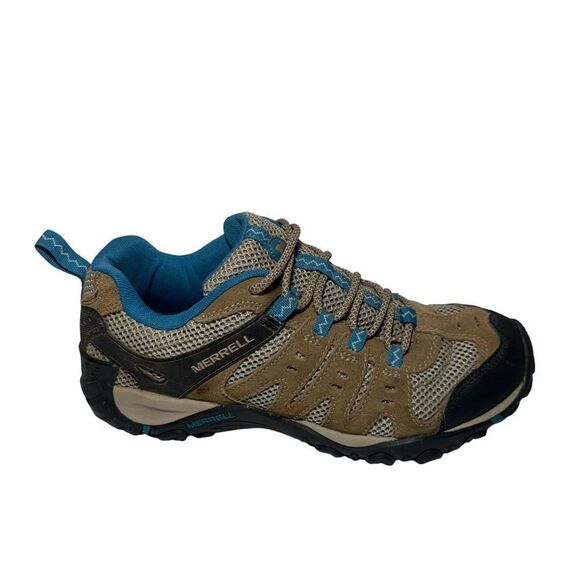 Merrell Shoes - Women’s Merrell athletic trail hiking shoes size 9 blue